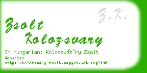 zsolt kolozsvary business card